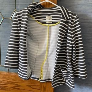 Gray and white cardigan